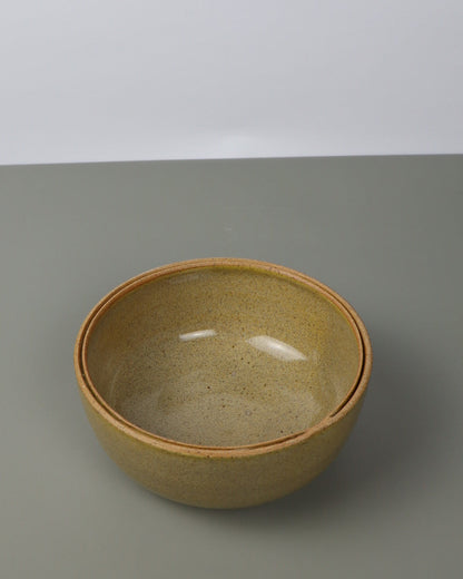 Ceramic bowl on a gray background