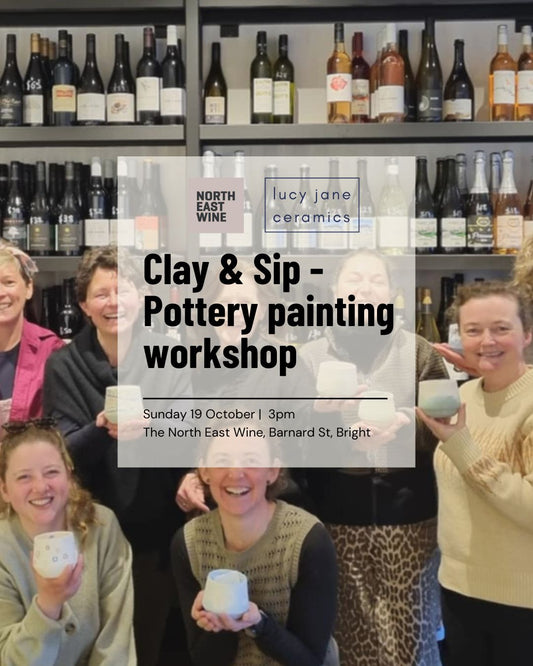 Clay and Sip - pottery painting workshop at The North East Wine
